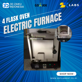 Electric Furnace 4 Flask Oven Burnout Casting Peleburan Perhiasan